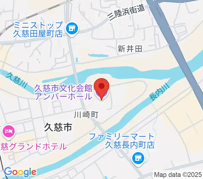 久慈市文化会館 アンバーホールの地図