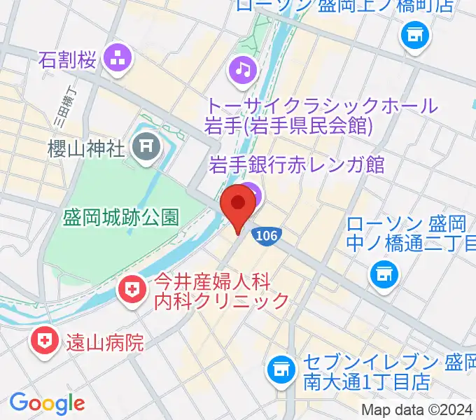 プラザおでっての地図