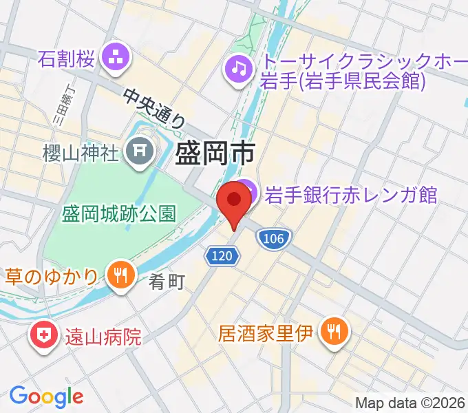 プラザおでっての地図