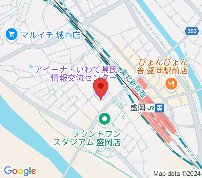 いわて県民情報交流センター アイーナの地図