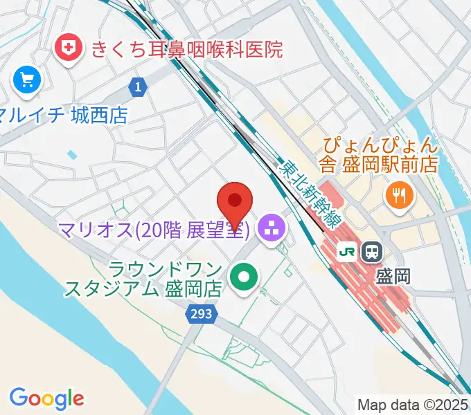 いわて県民情報交流センター アイーナの地図