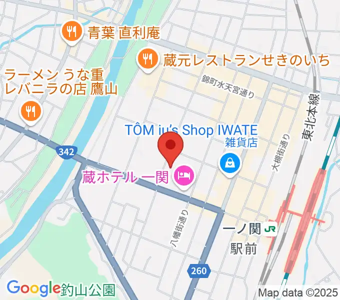 一関文化センターの地図