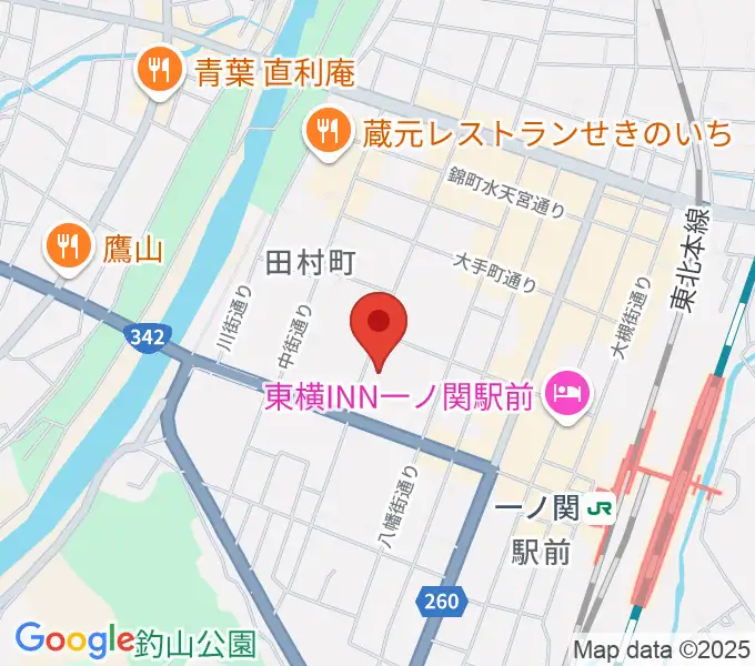 一関文化センターの地図