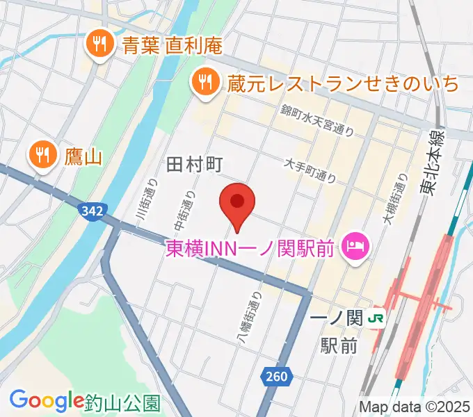 一関文化センターの地図