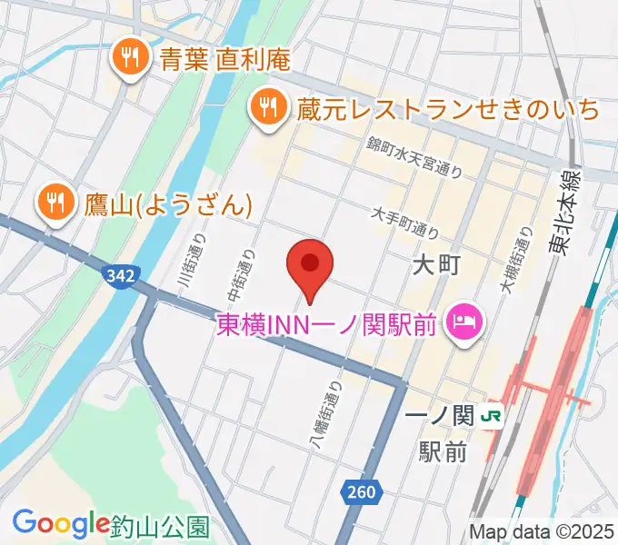 一関文化センターの地図