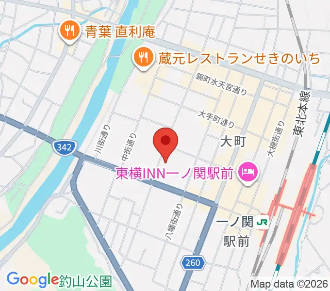 一関文化センターの地図