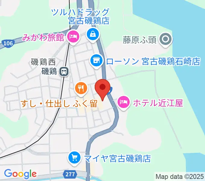 宮古市民文化会館の地図