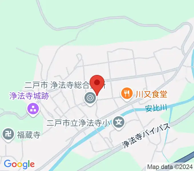 浄法寺文化交流センターＪホールの地図