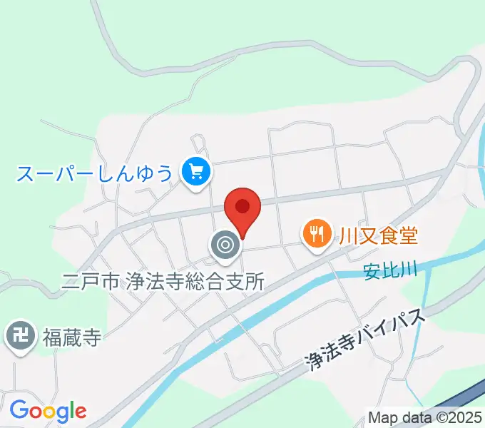 浄法寺文化交流センターＪホールの地図