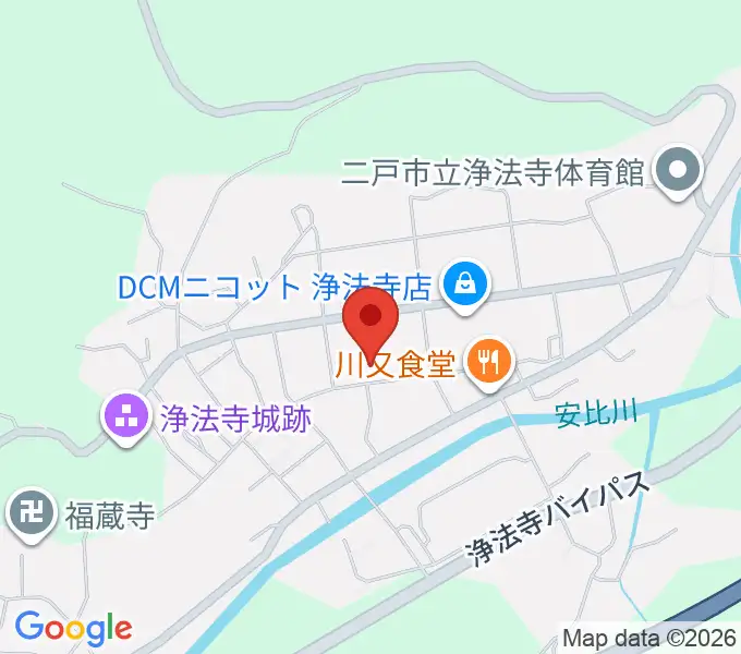 浄法寺文化交流センターＪホールの地図