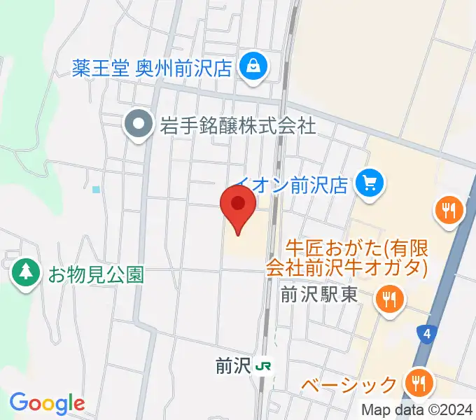 前沢ふれあいセンターの地図