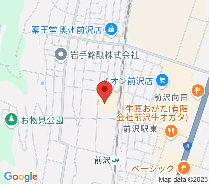 前沢ふれあいセンターの地図