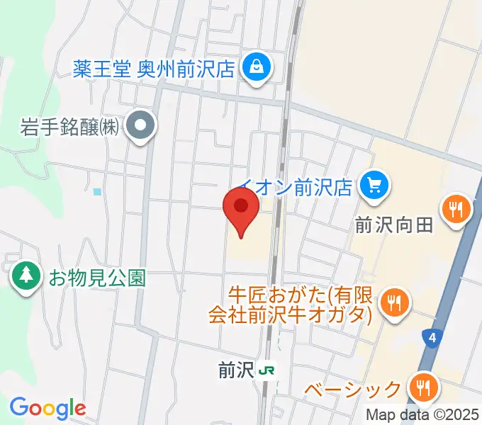 前沢ふれあいセンターの地図