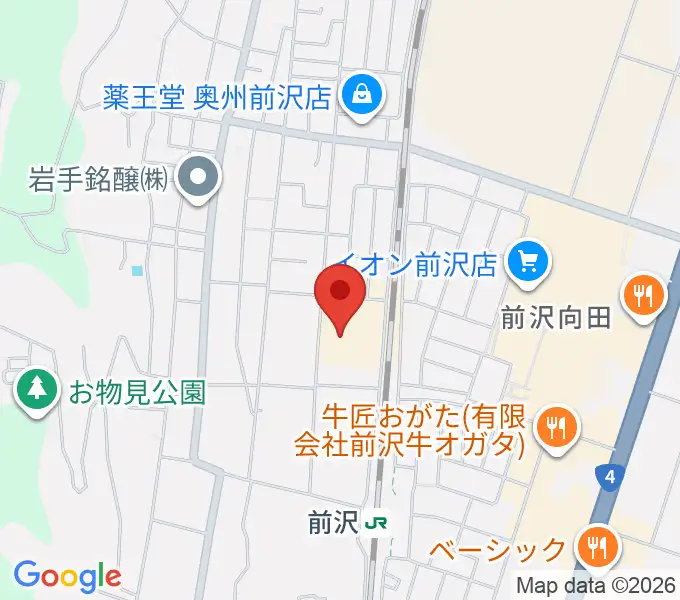 前沢ふれあいセンターの地図