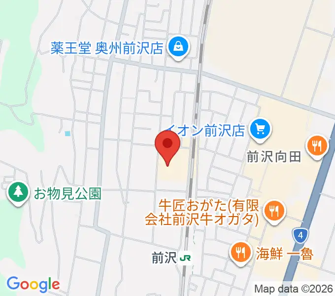 前沢ふれあいセンターの地図