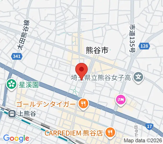熊谷ジャンゴの地図