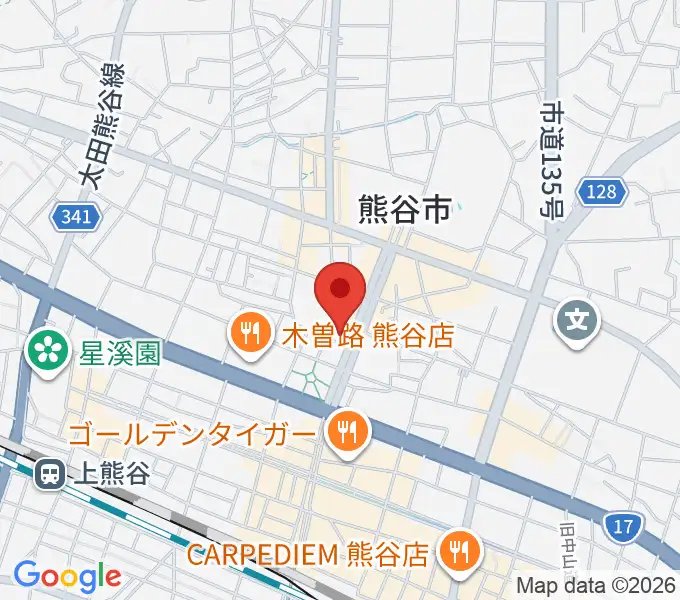 熊谷ジャンゴの地図