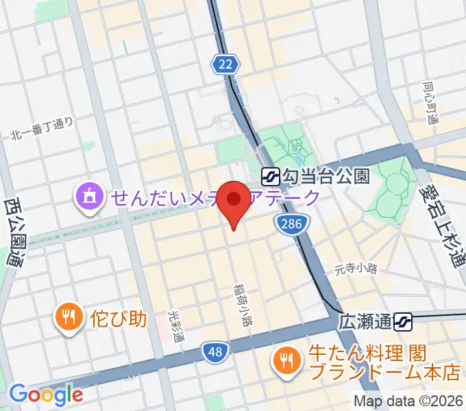 仙台Rensaの地図