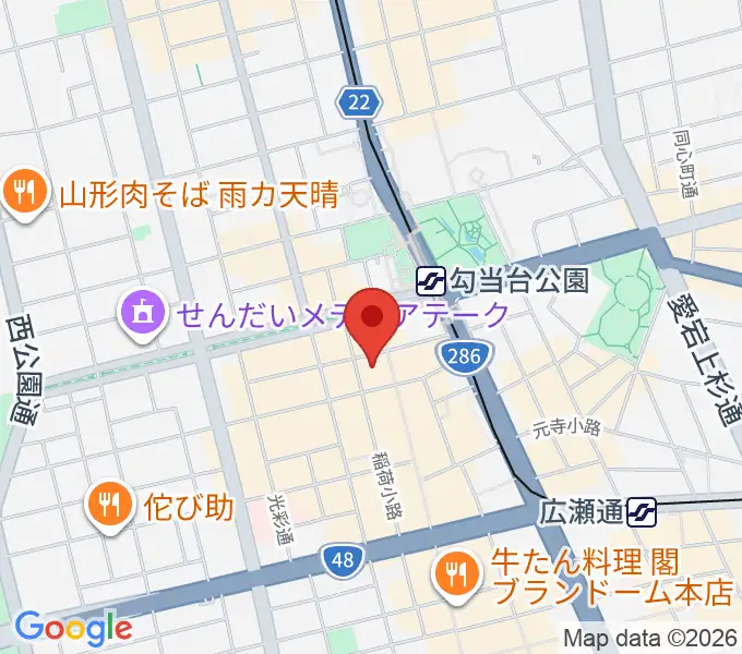仙台Rensaの地図
