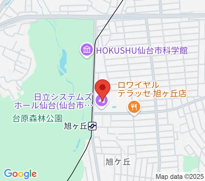 日立システムズホール仙台の地図