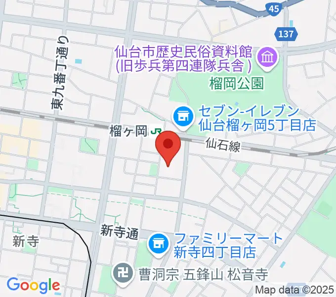 仙台サンプラザホールの地図