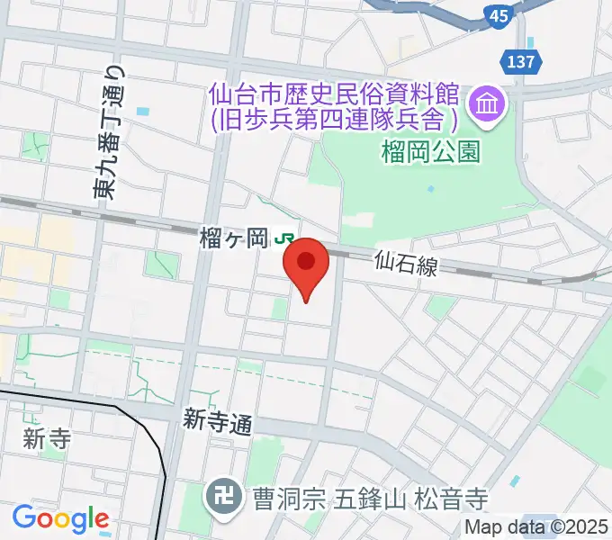 仙台サンプラザホールの地図