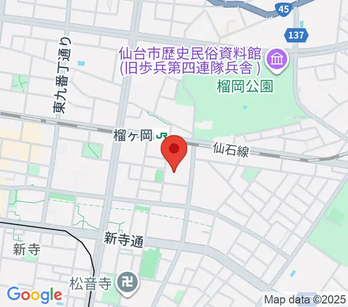 仙台サンプラザホールの地図