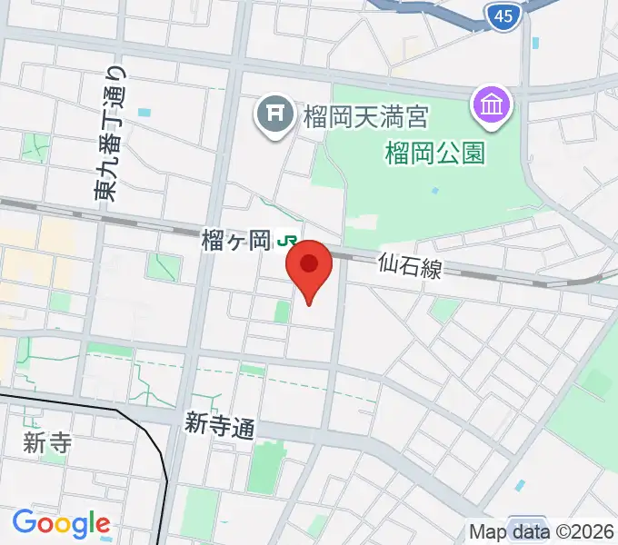 仙台サンプラザホールの地図