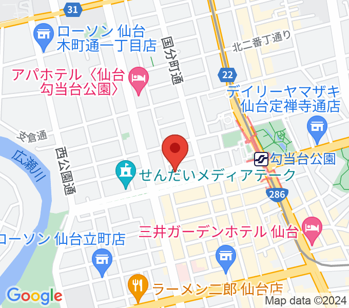 東京エレクトロンホール宮城の場所