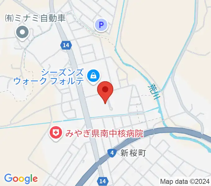 えずこホール仙南芸術文化センターの地図