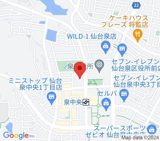 仙台銀行ホール イズミティ21の場所