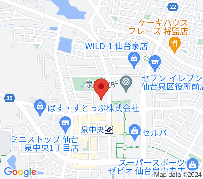 仙台銀行ホール イズミティ21の場所