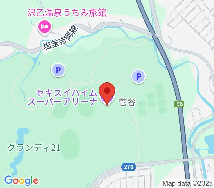 セキスイハイムスーパーアリーナの地図