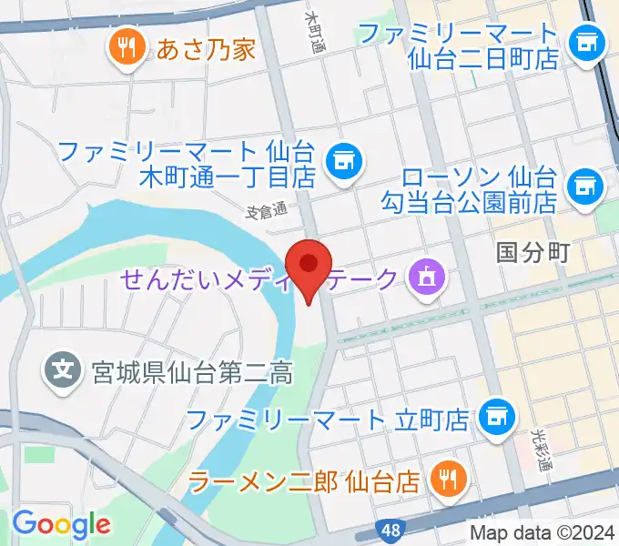 トークネットホール仙台の地図