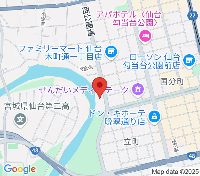 トークネットホール仙台の地図