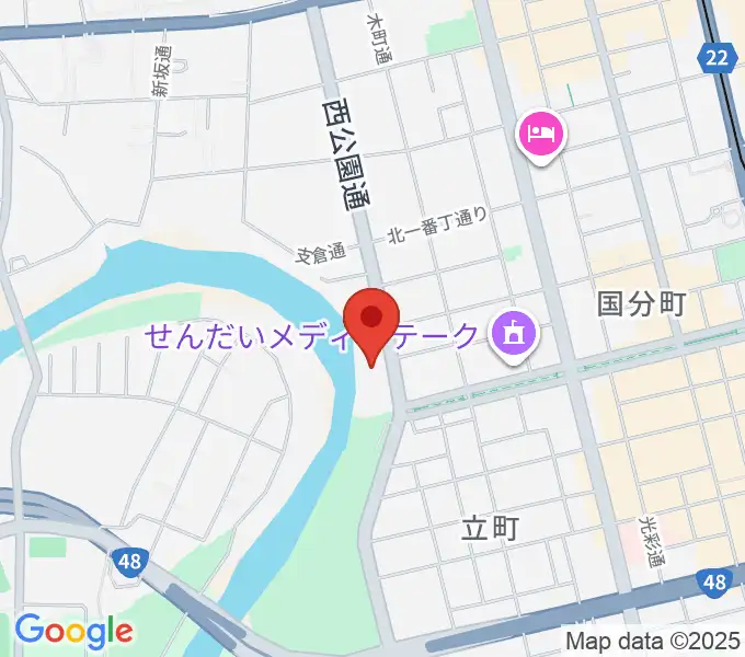 トークネットホール仙台の地図