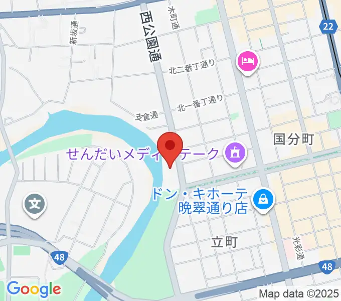 トークネットホール仙台の地図