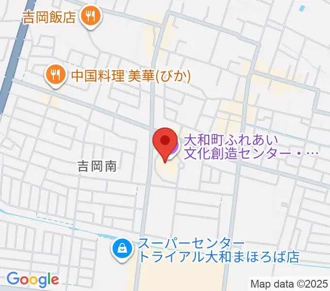 大和町ふれあい文化創造センターまほろばホールの地図
