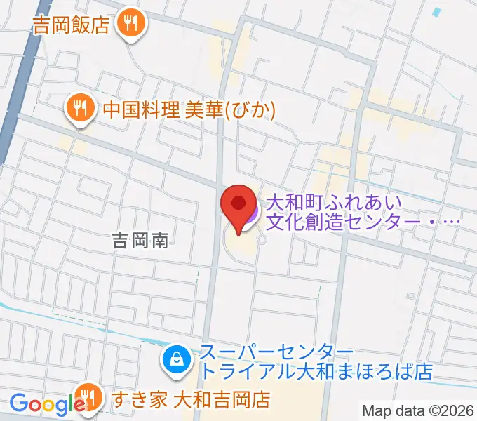 大和町ふれあい文化創造センターまほろばホールの地図