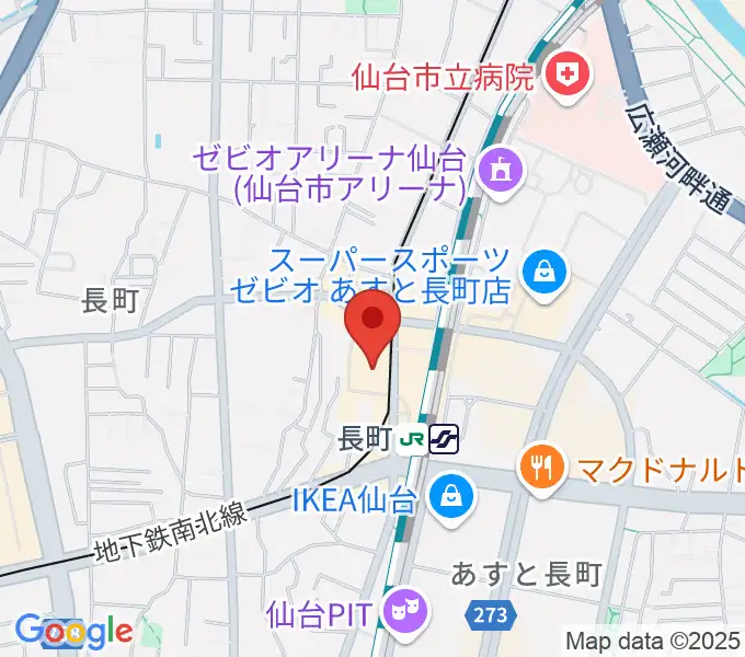 太白区文化センター 楽楽楽ホールの地図