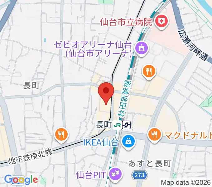 太白区文化センター 楽楽楽ホールの地図