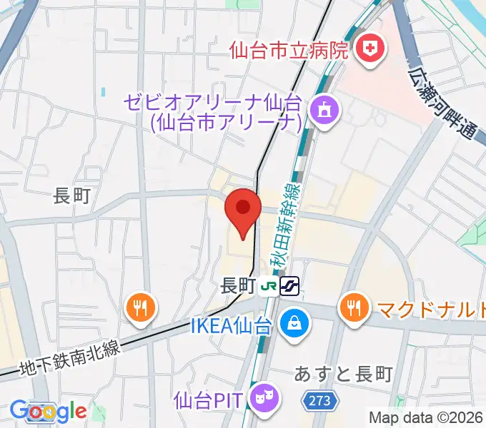 太白区文化センター 楽楽楽ホールの地図