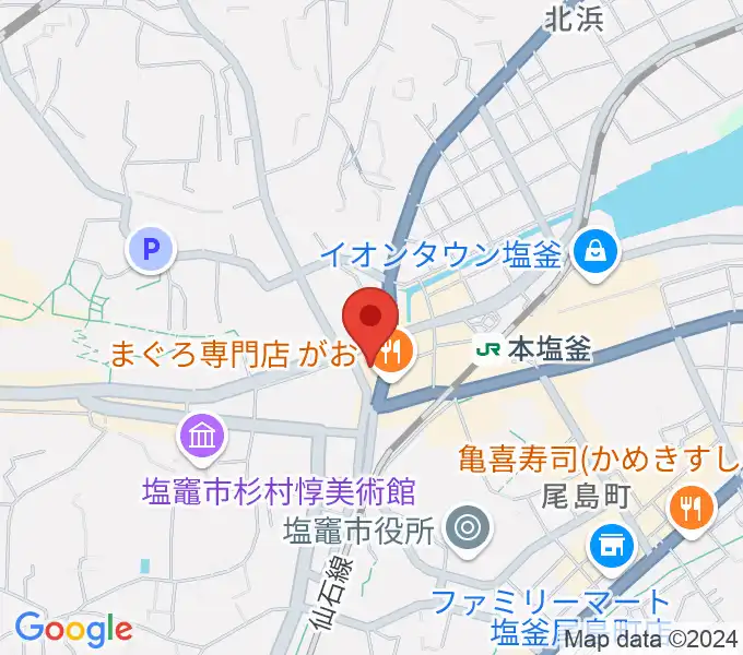 塩竈市民交流センター遊ホールの地図