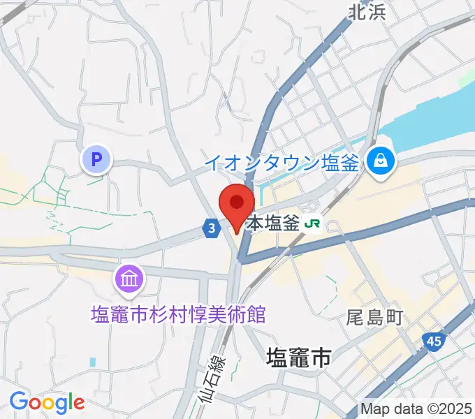 塩竈市民交流センター遊ホールの地図