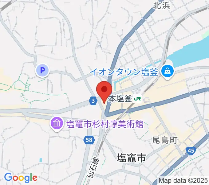 塩竈市民交流センター遊ホールの地図