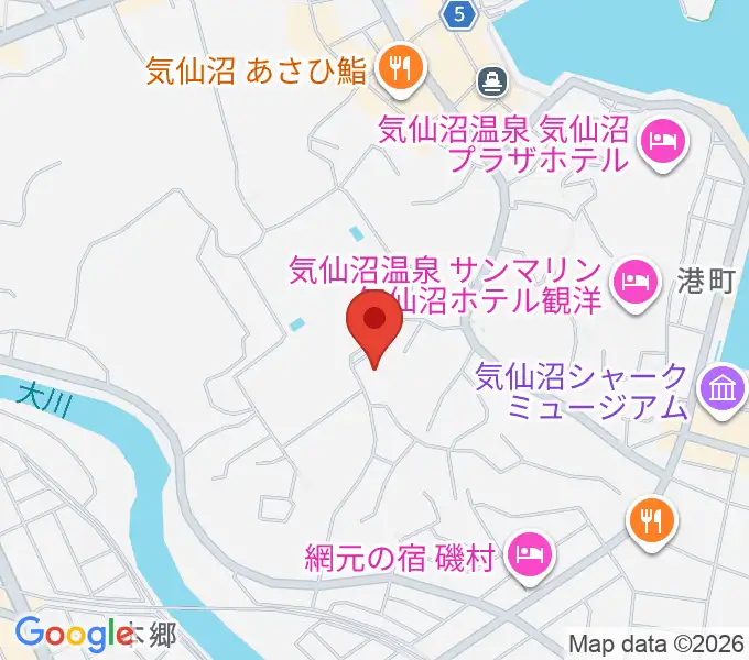気仙沼市民会館の地図
