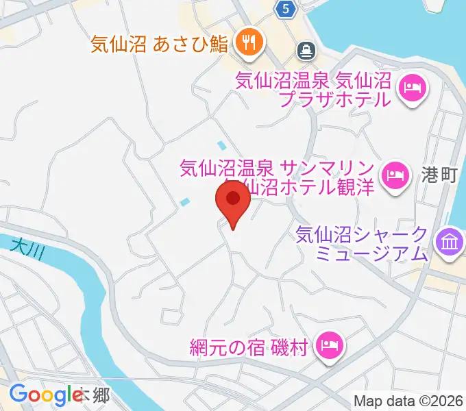 気仙沼市民会館の地図