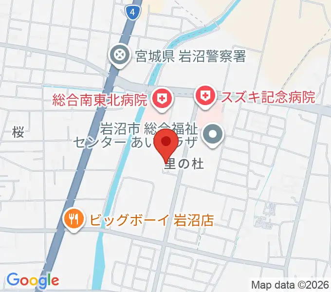 岩沼市民会館の地図