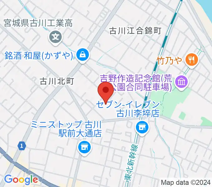 大崎市民会館の地図