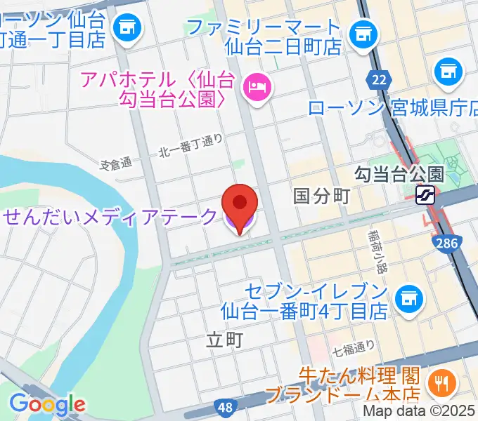 せんだいメディアテークの地図